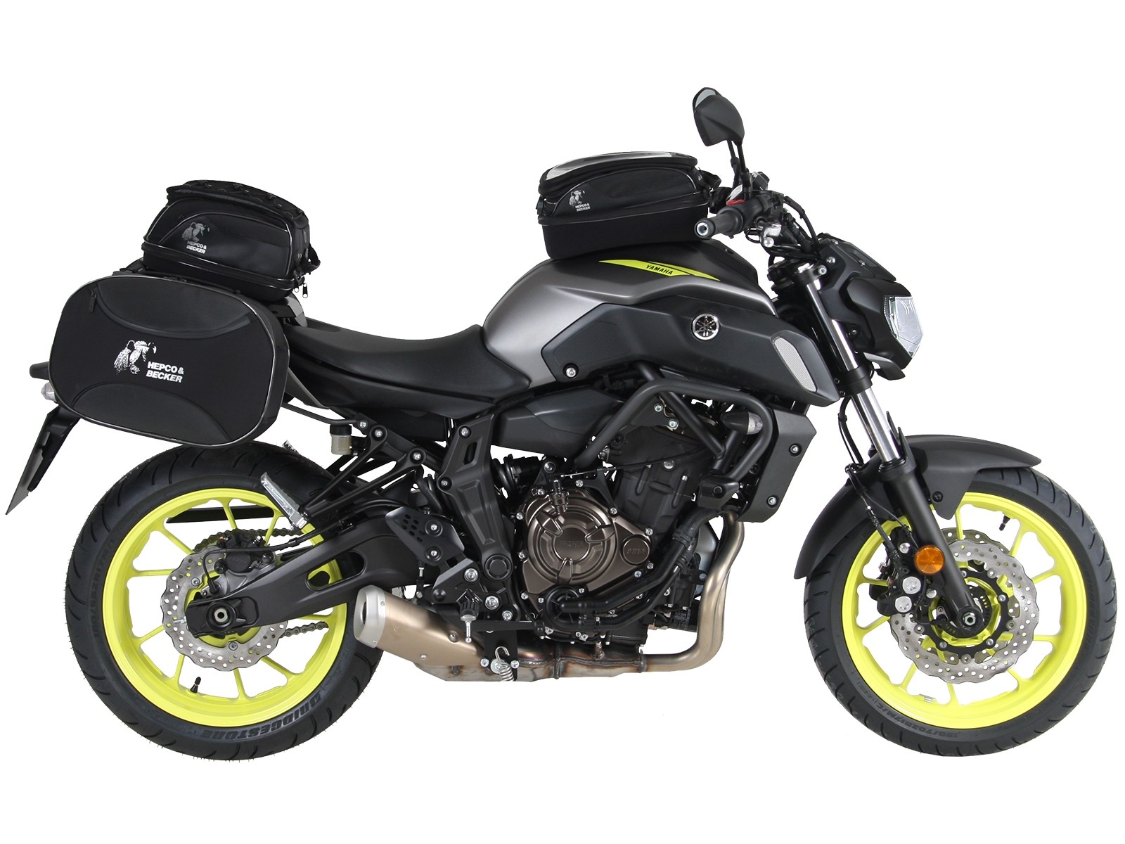 C-Bow side carrier anthracite for Yamaha MT-07 (Bj.18-) Hepco & Becker