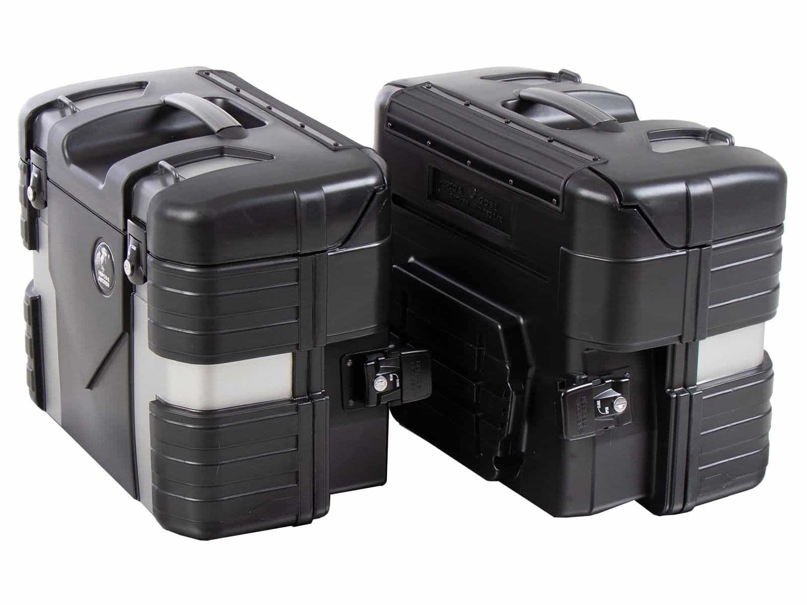 Gobi side case set Black Edition incl. luggage hooks Hepco & Becker