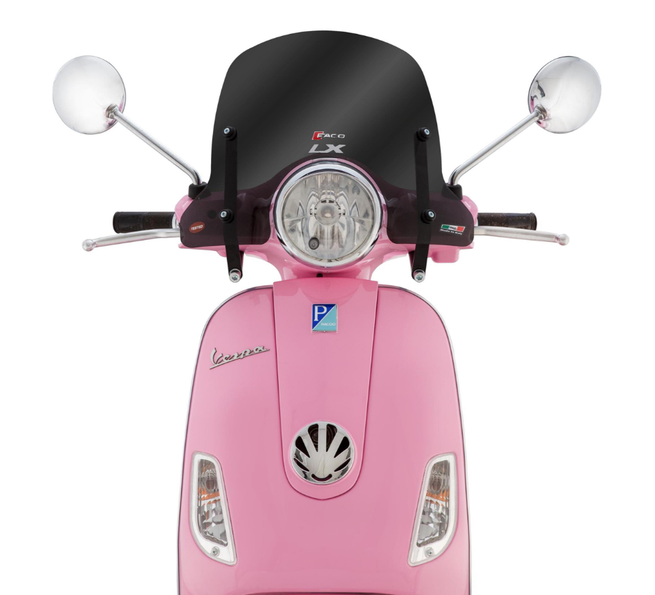 Windshield FACO half high for Vespa LX 50-150cc, tinted