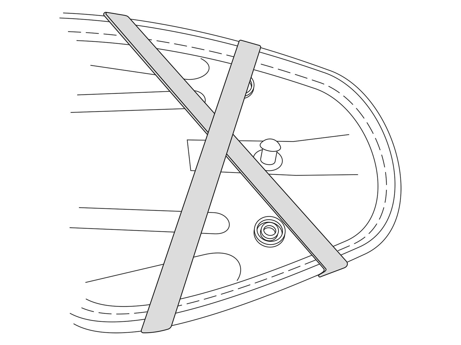 Seatpad Basic Set incl. counterholder (locking unit) Hepco & Becker
