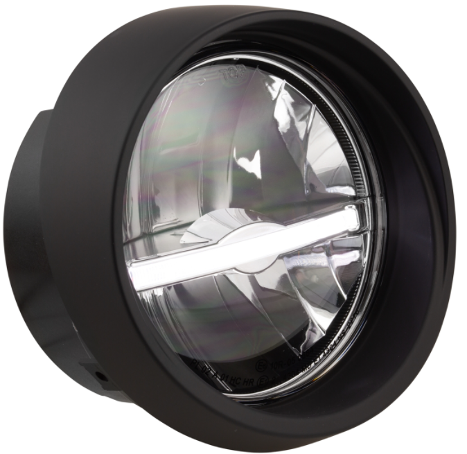Headlight LED for Vespa Primavera 50-150ccm 2T/4T (-'18), black matt
