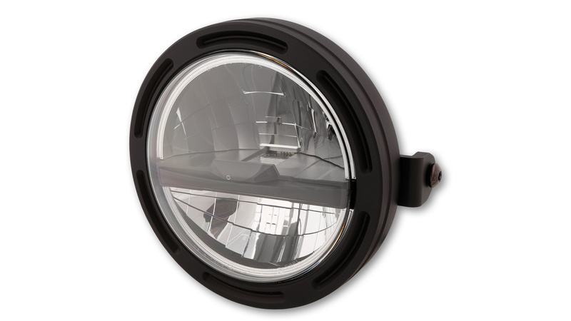 HIGHSIDER pro 5 3/4 inch Headlight Frame-R2 Type 5 LED Black Side mounting