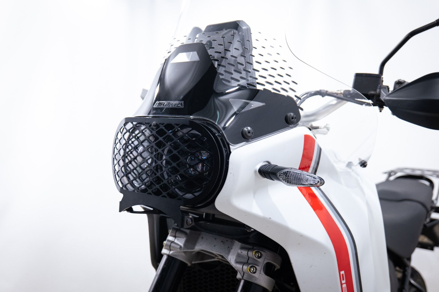 Headlight protection grille for Ducati DesertX, black