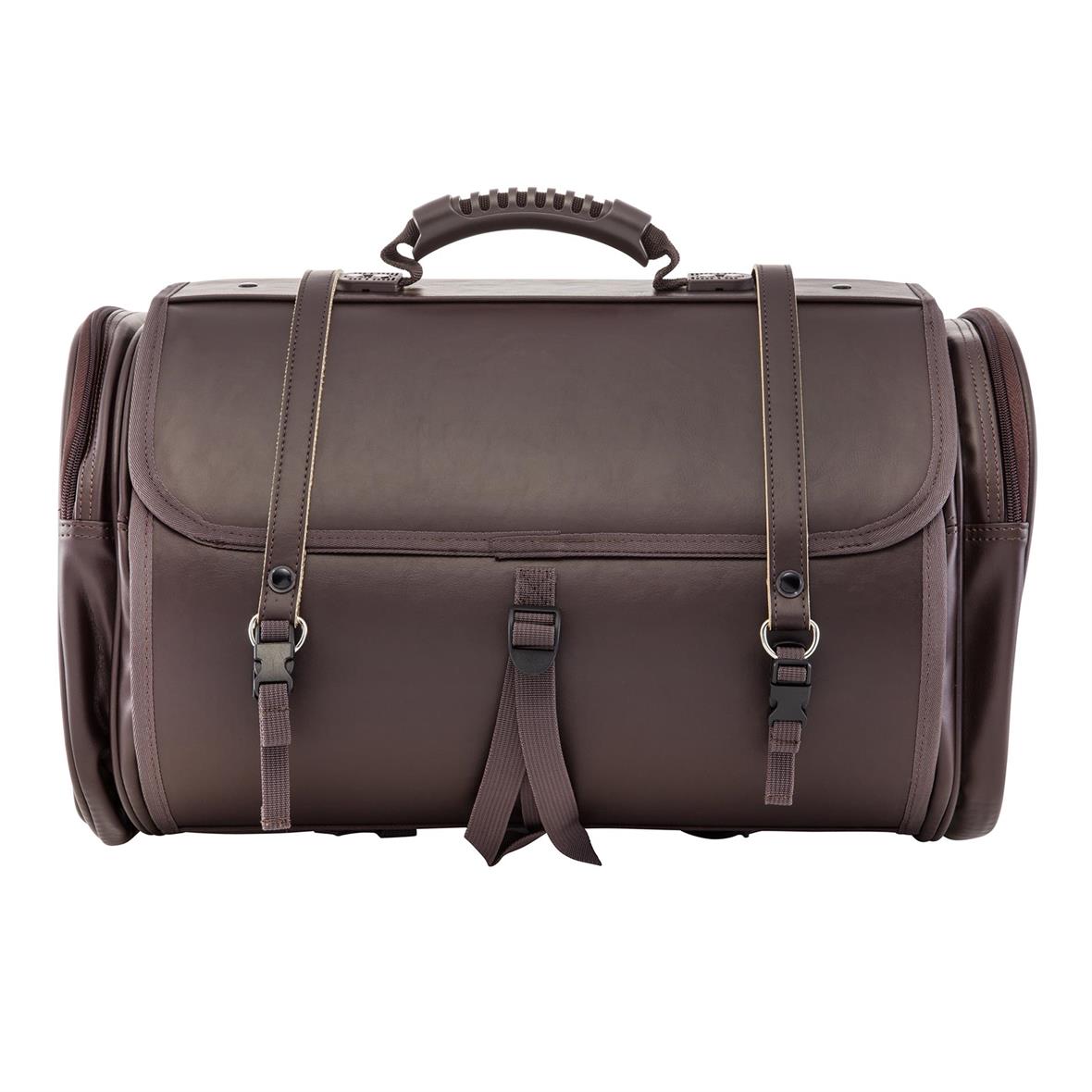 Classic" large bag for luggage rack for Vespa - dark brown, imitation leather