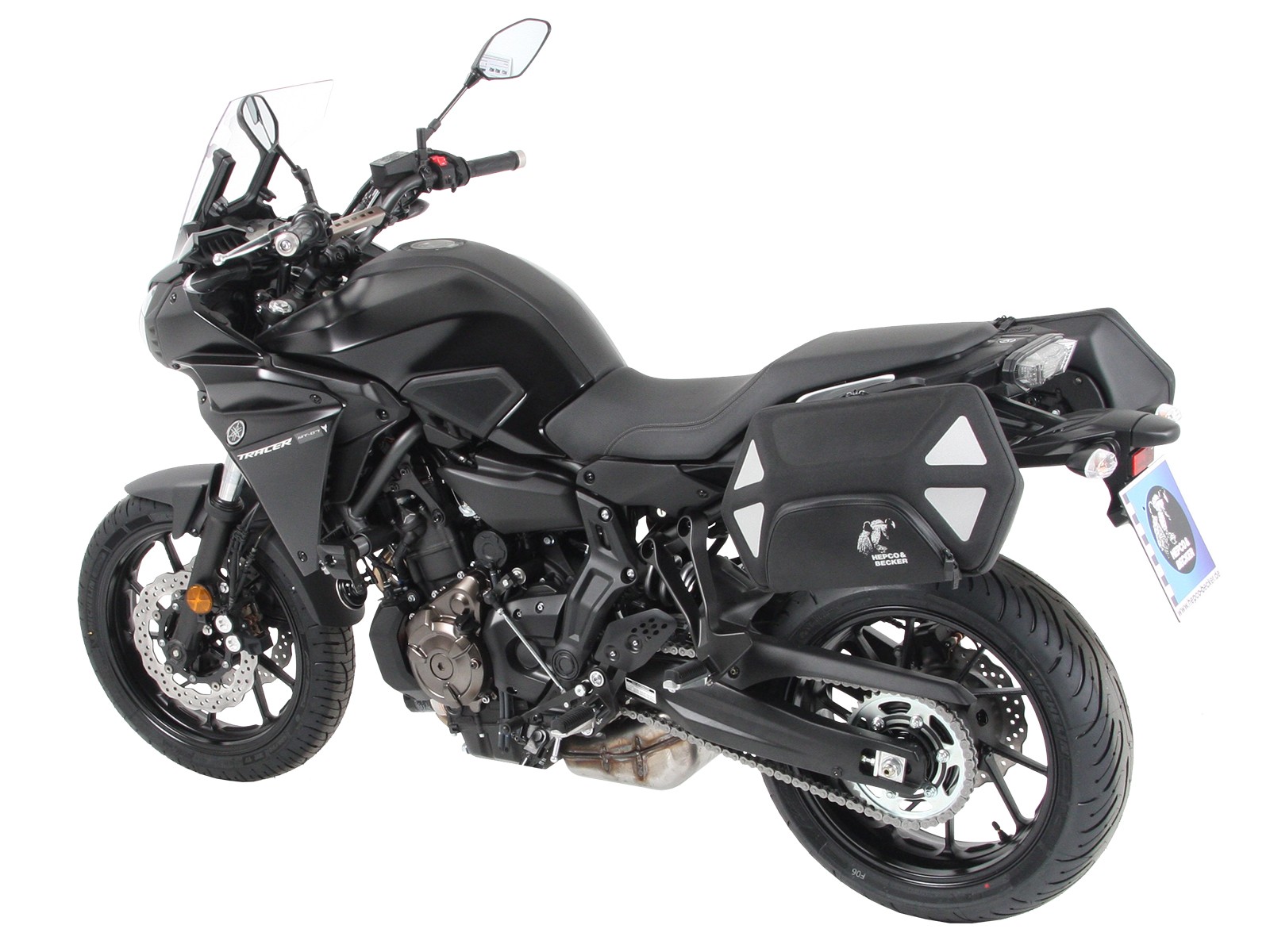 C-Bow side carrier black for Yamaha Tracer 700 / Tracer 700 GT (Bj.16-) Hepco & Becker