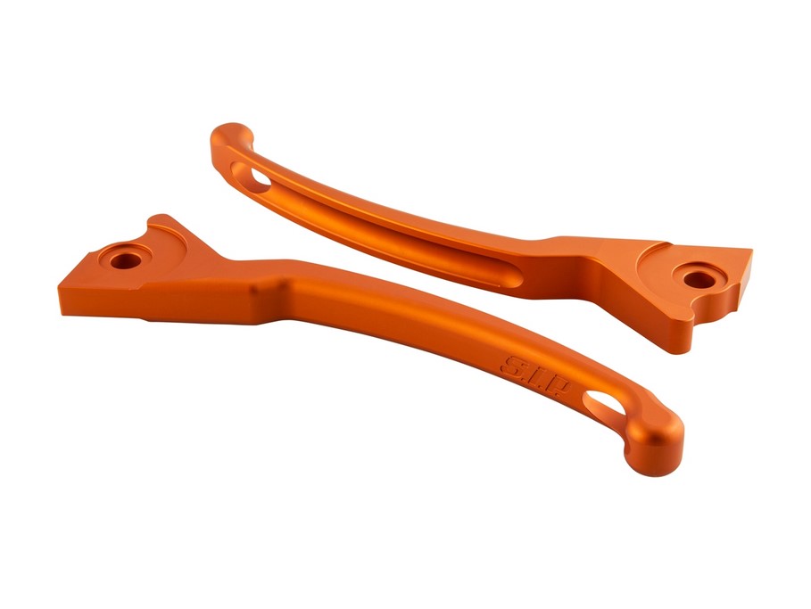 Sport lever set brake for Vespa, right and left, orange matt