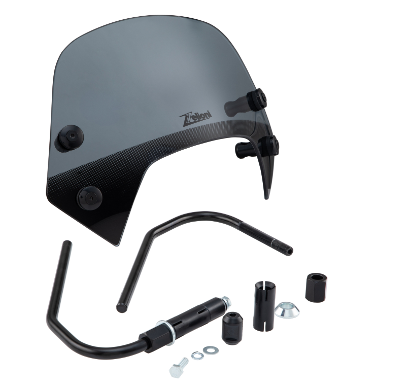 Flyscreen ZELIONI Racing for Vespa Sprint 50-150cc 2T/4T, black tinted