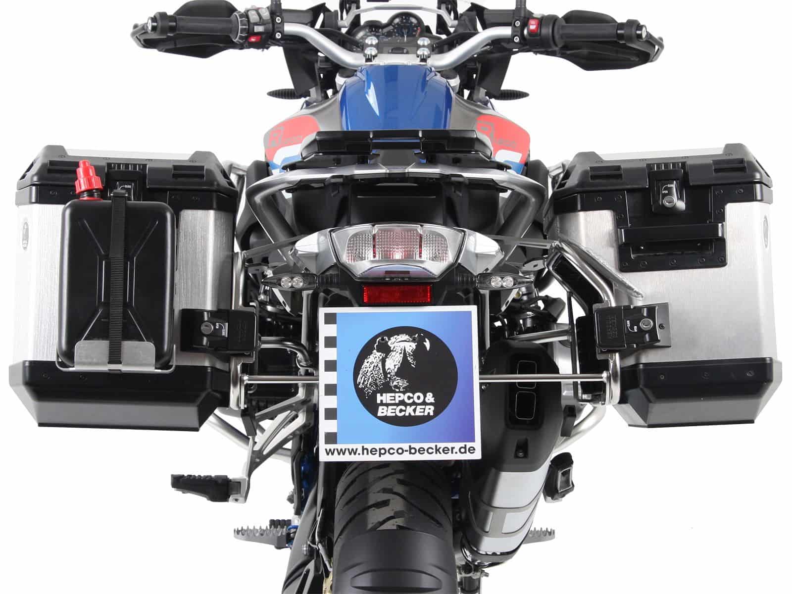 Case carrier set Cutout carrier incl. case set Xplorer Cutout silver for BMW R 1250 GS Adventure