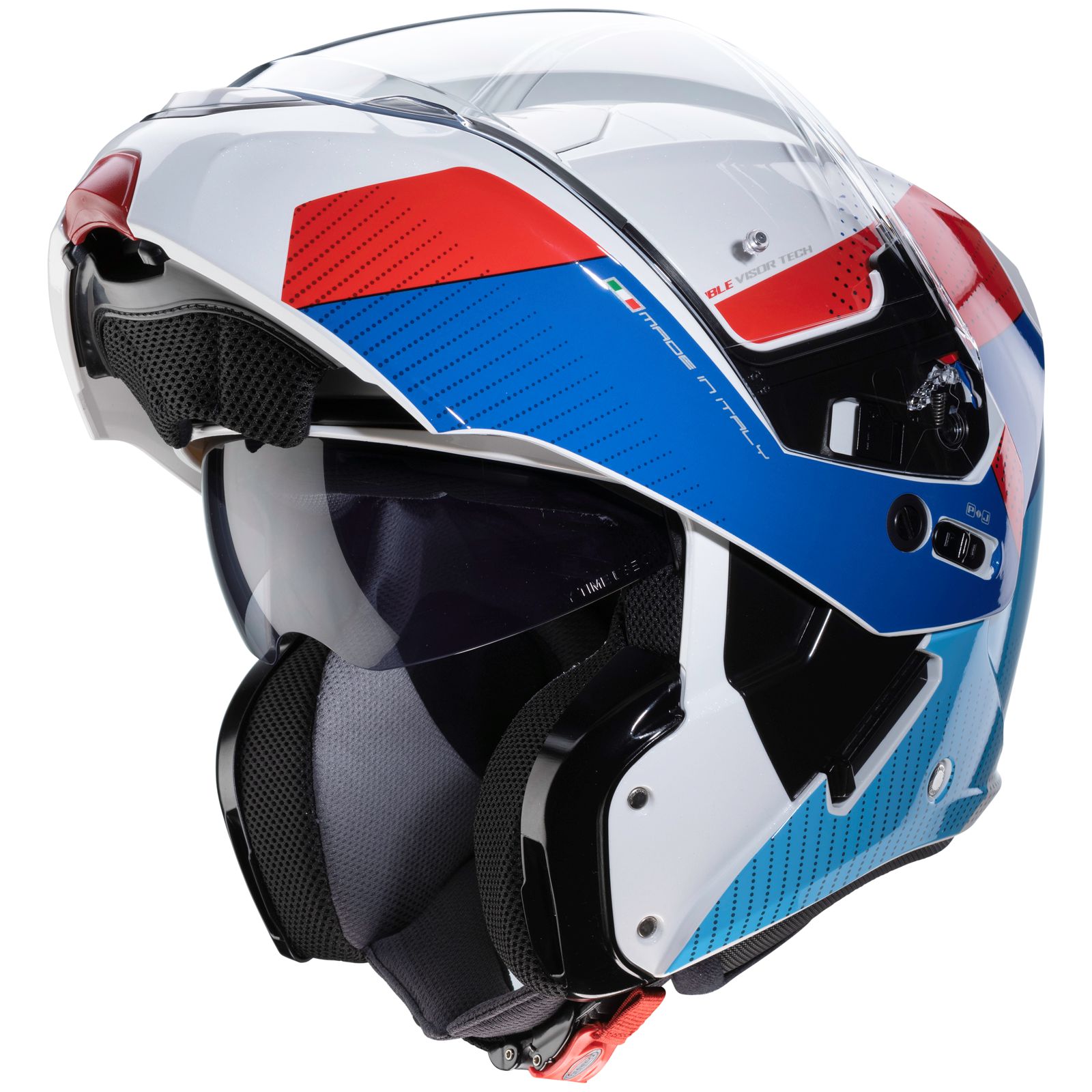 Caberg Helmet Horus Scout, white metallic / red-blue