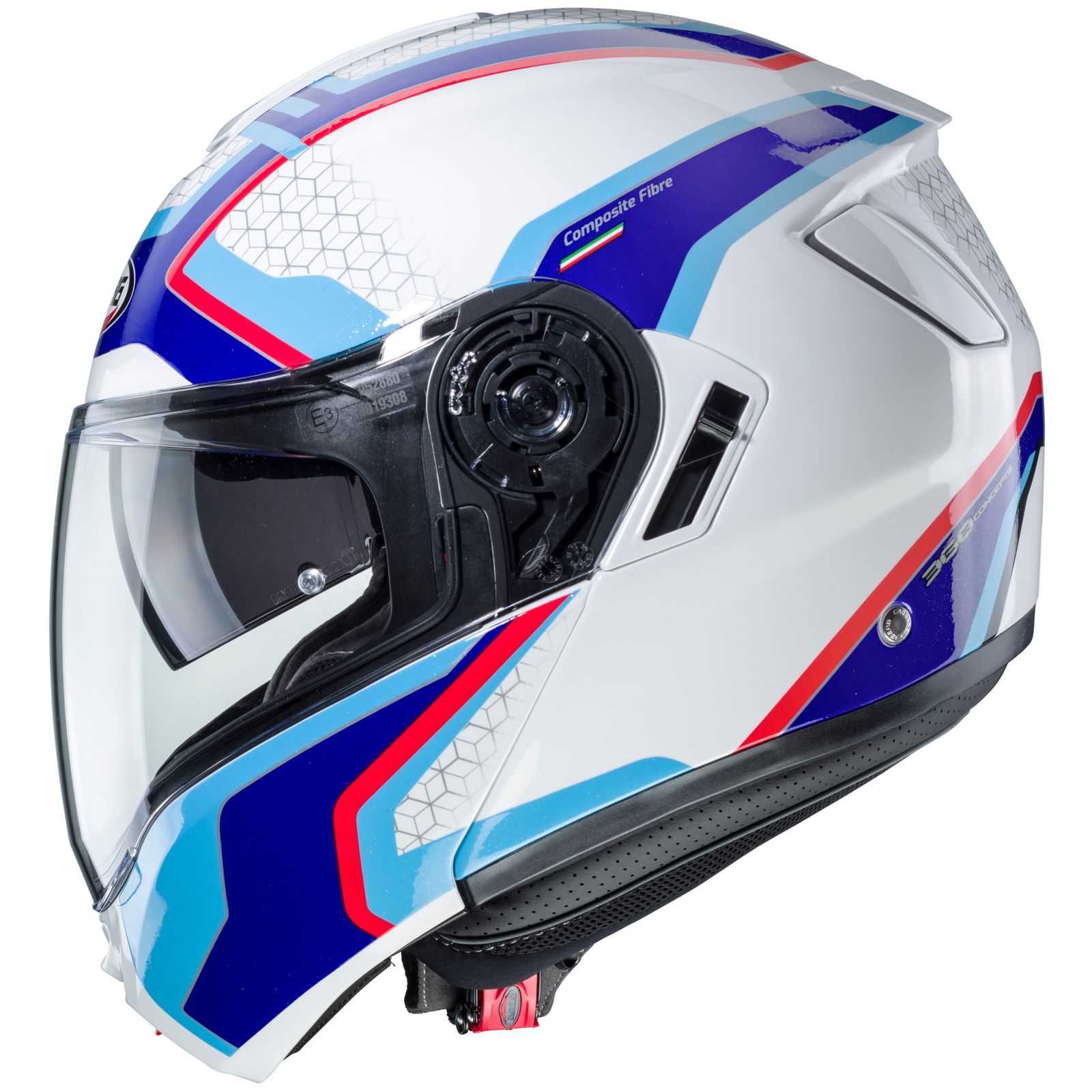 Caberg Helmet Levo Sonar, white / blue-red