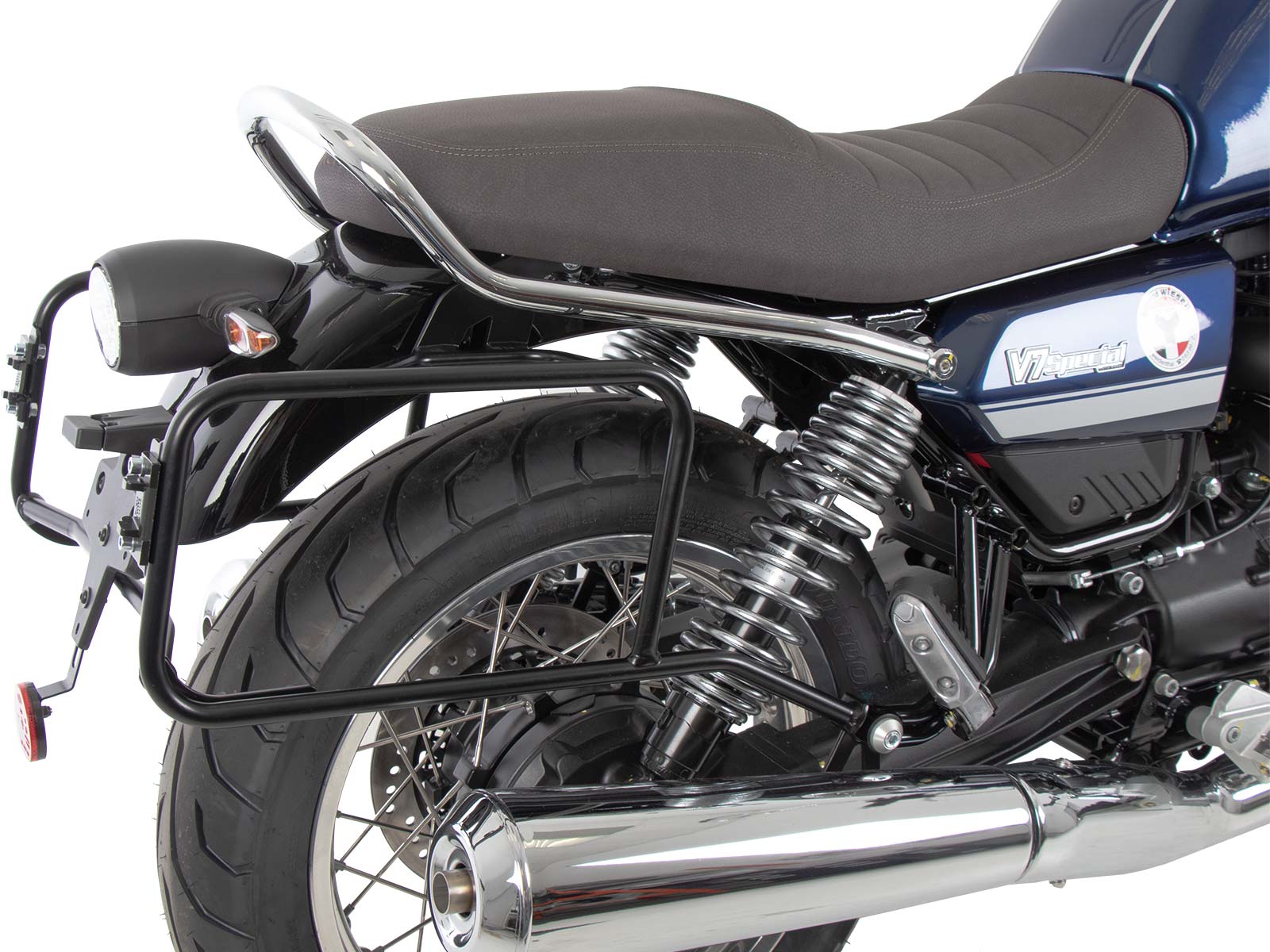 Side case carrier fixed black for Moto Guzzi V7 850 Stone Corsa (2024) Hepco & Becker
