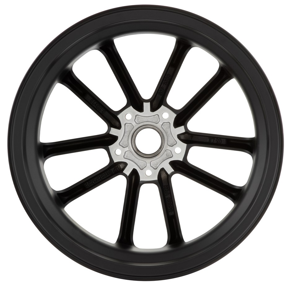 Rim front/rear 13" for Vespa GTS/GTS Super/GTV/GT 60/GT/GT L 125-300cc, black matt