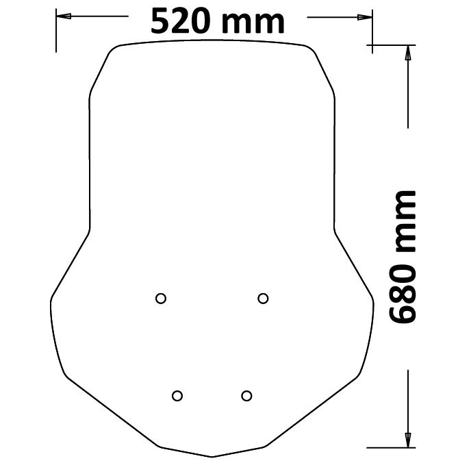 Medium-high windshield clear with serigraphy for Aprilia SR GT 125 / 200