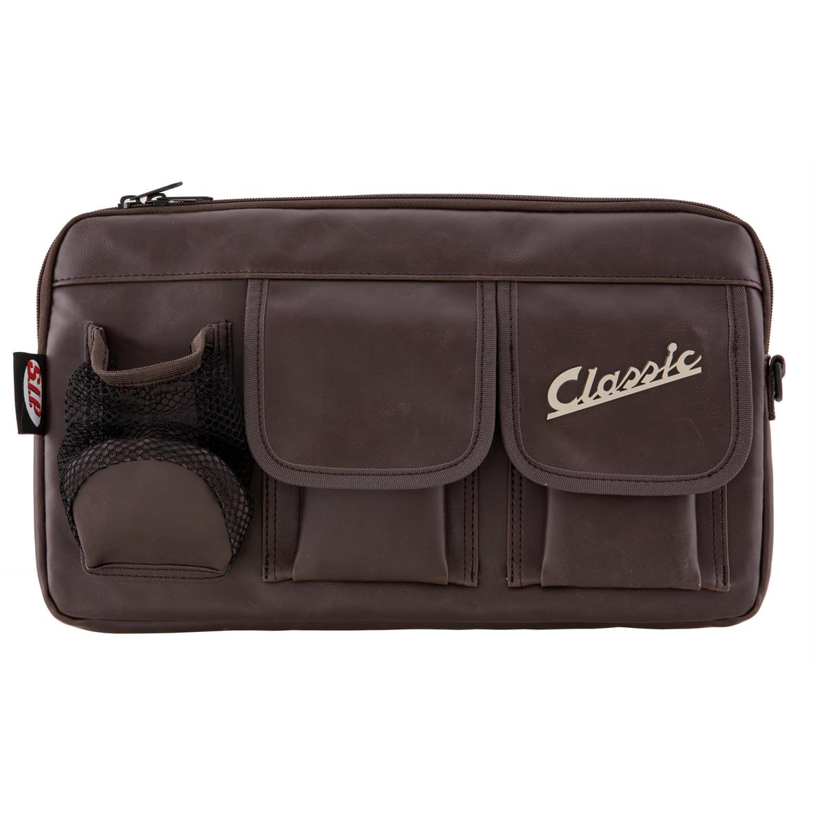 Bag "Classic" for luggage compartment / glove compartment Vespa - brown, imitation leather