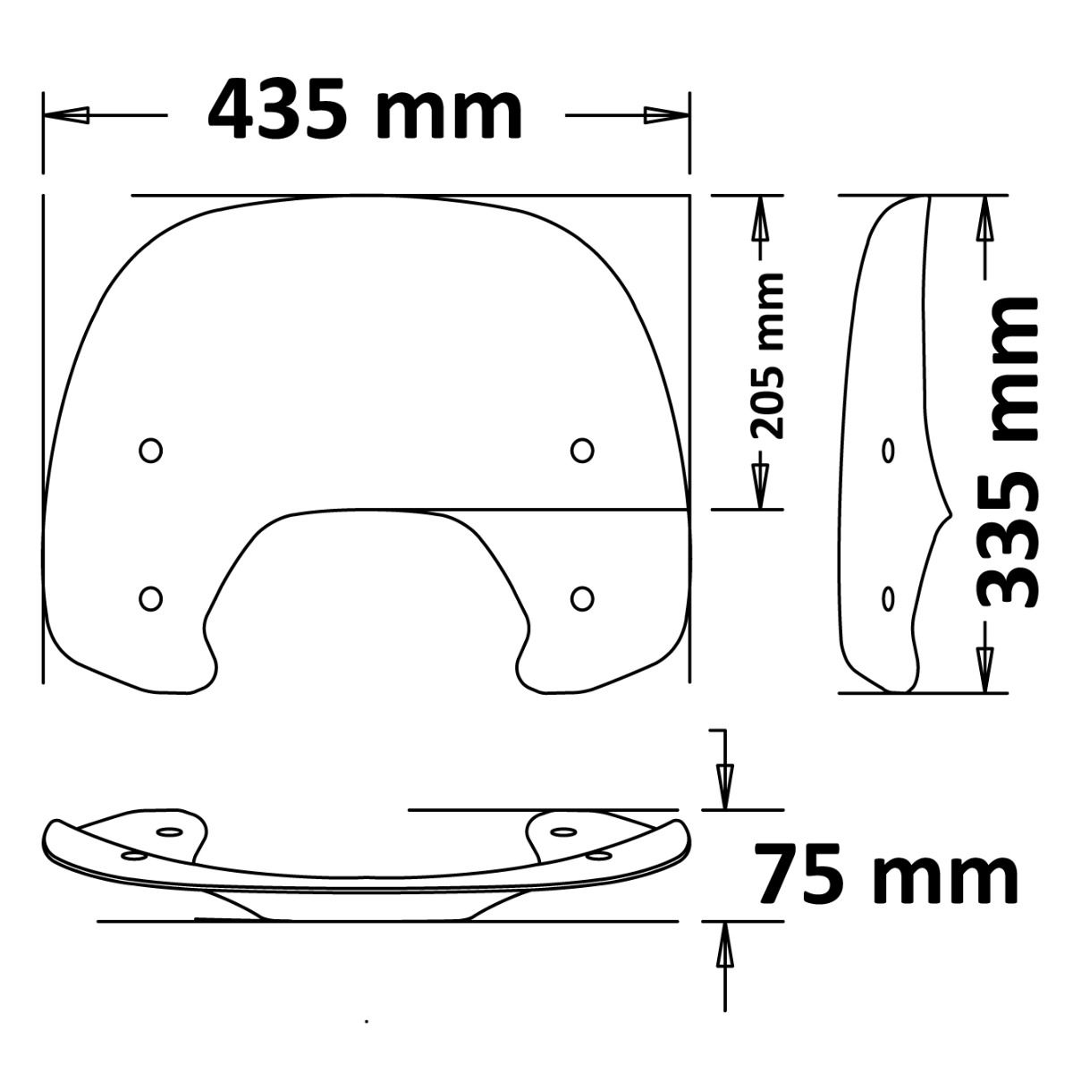 Windshield original type heavily tinted for Vespa Sprint - Isotta