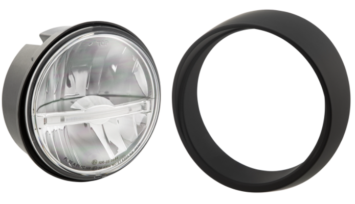 Headlight LED for Vespa Primavera 50-150ccm 2T/4T (-'18), black matt