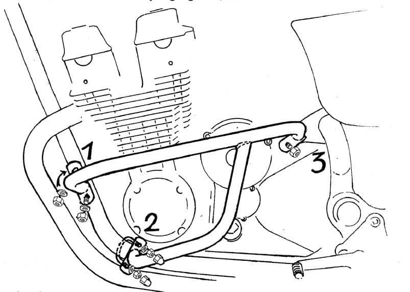 Engine guard chrome for Honda CB 750 F Seven Fifty (92-03) Hepco & Becker