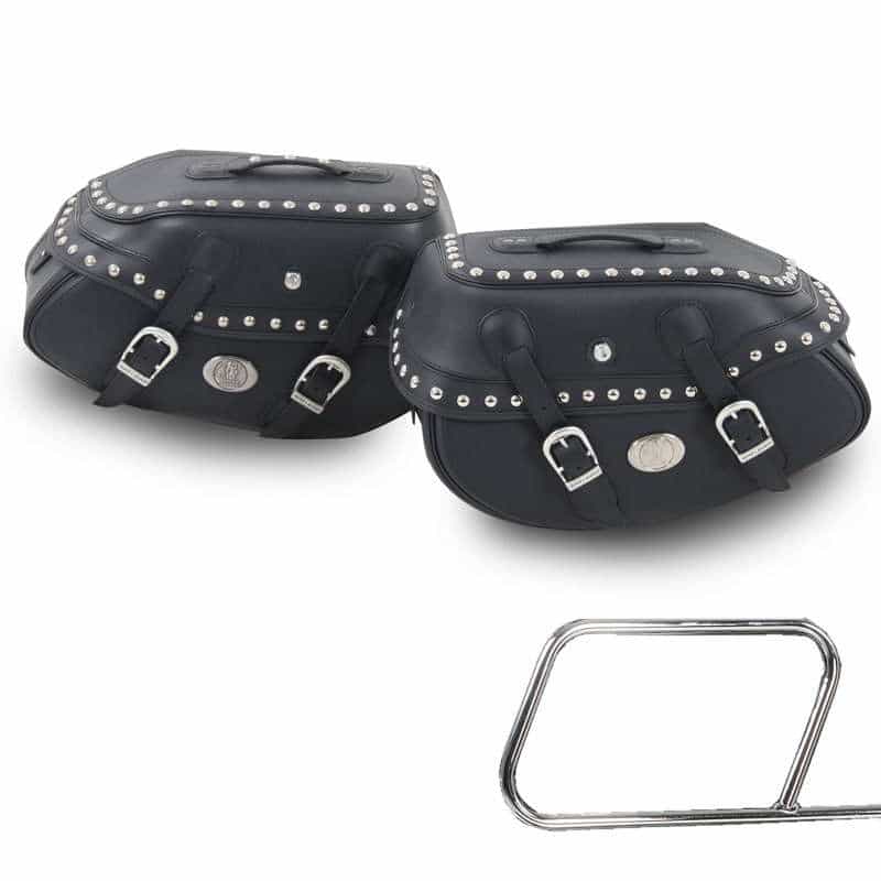 Side case set Buffalo Custom black for tube bag holder Hepco & Becker