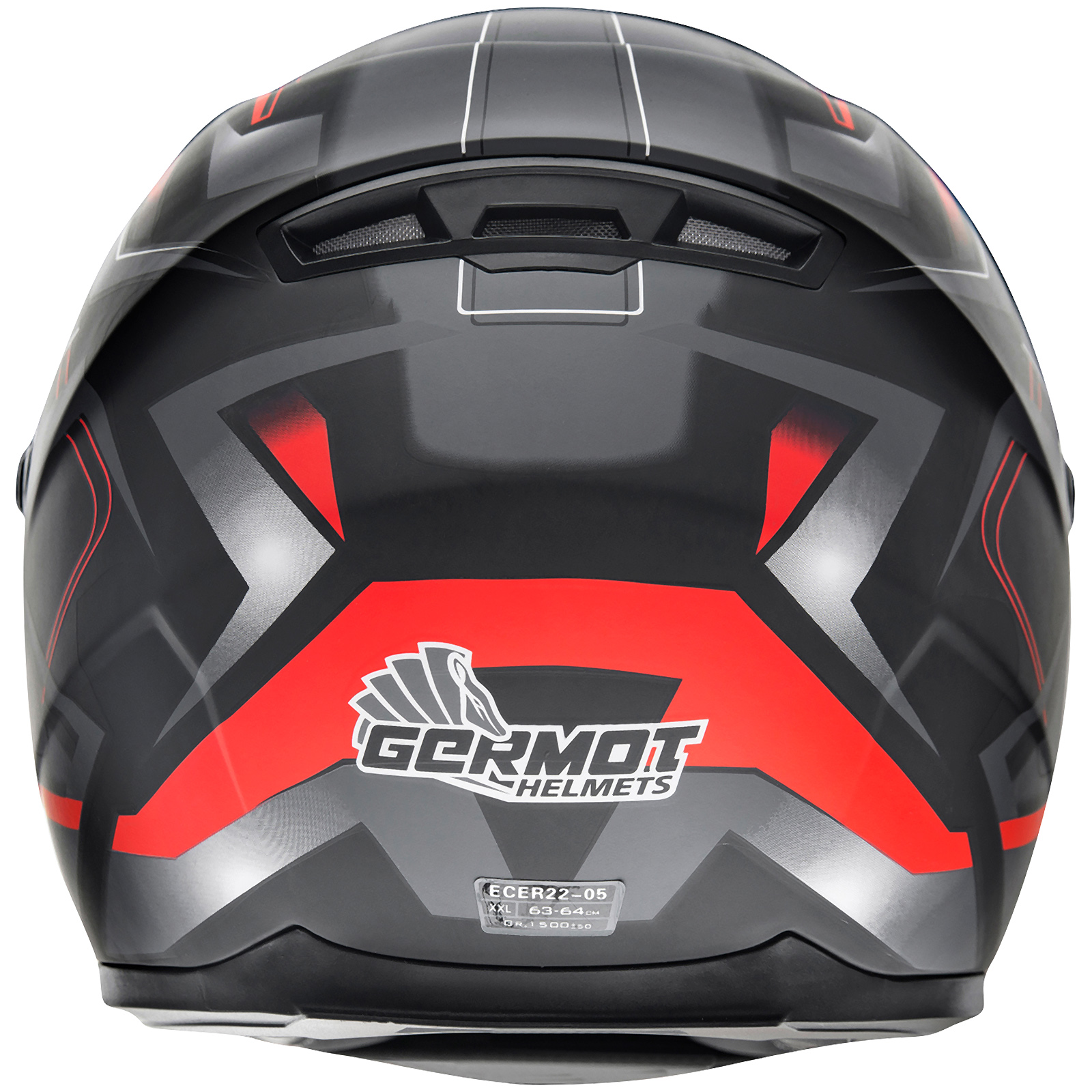 Germot full-face helmet GM 320, matt black / red