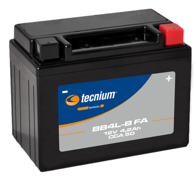 Tecnium maintenance-free battery activated at the factory - BB4L-B