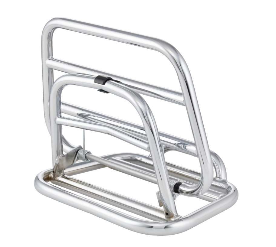 Rear luggage rack for Vespa 946 3V i.e. 125cc, foldable, chrome