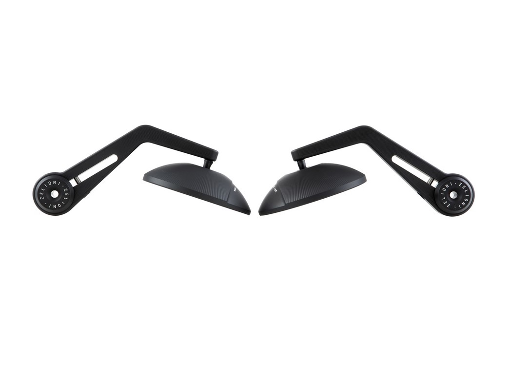 Handlebar end mirror ZELIONI for Vespa, right and left, black matt