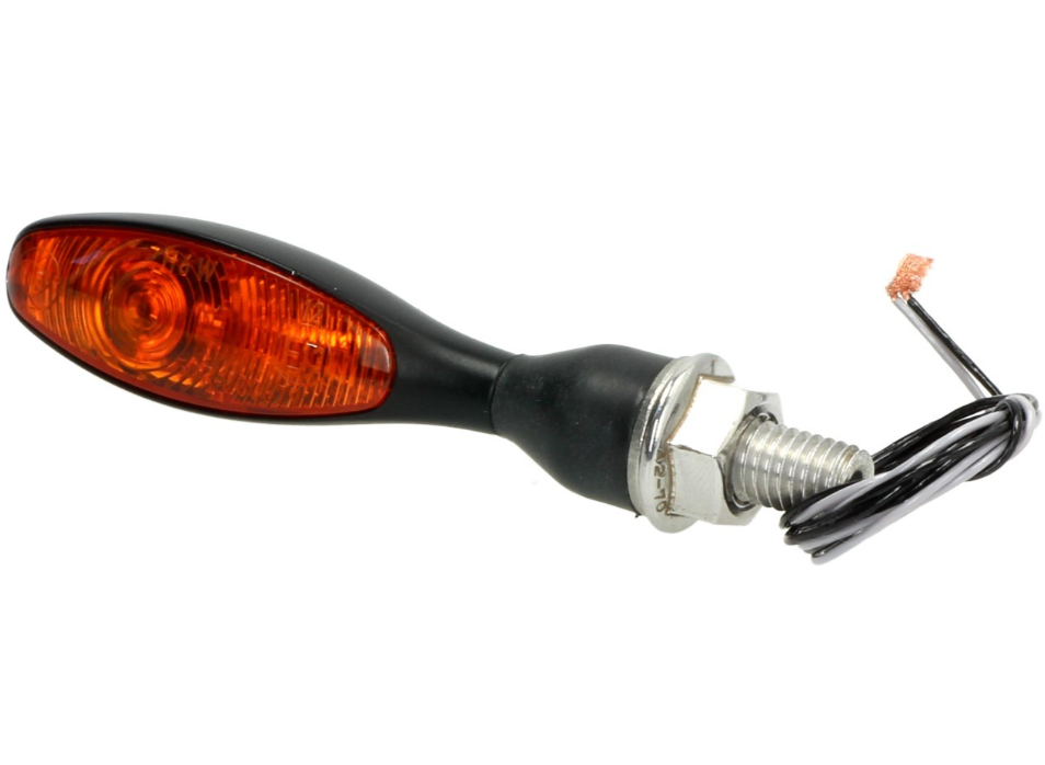 Kellermann turn signal, Micro 1000 Halogen, steel, halogen, HR/HL, 12 V, 6 W, black satin finish