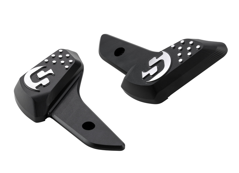 Footrests right and left for Vespa Primavera /Sprint 50-150ccm 2T/4T AC, black matt