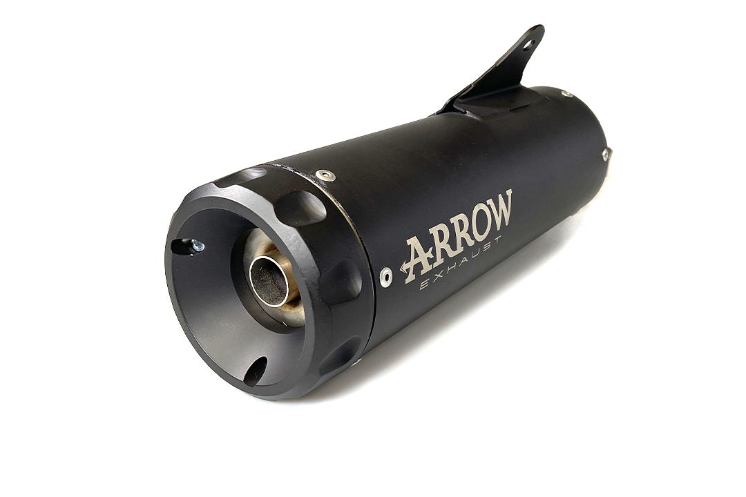 ARROW Exhaust REBEL DARK Slip-On with black aluminum end cap for Honda CMX 1100 Rebel /DCT (21-25)