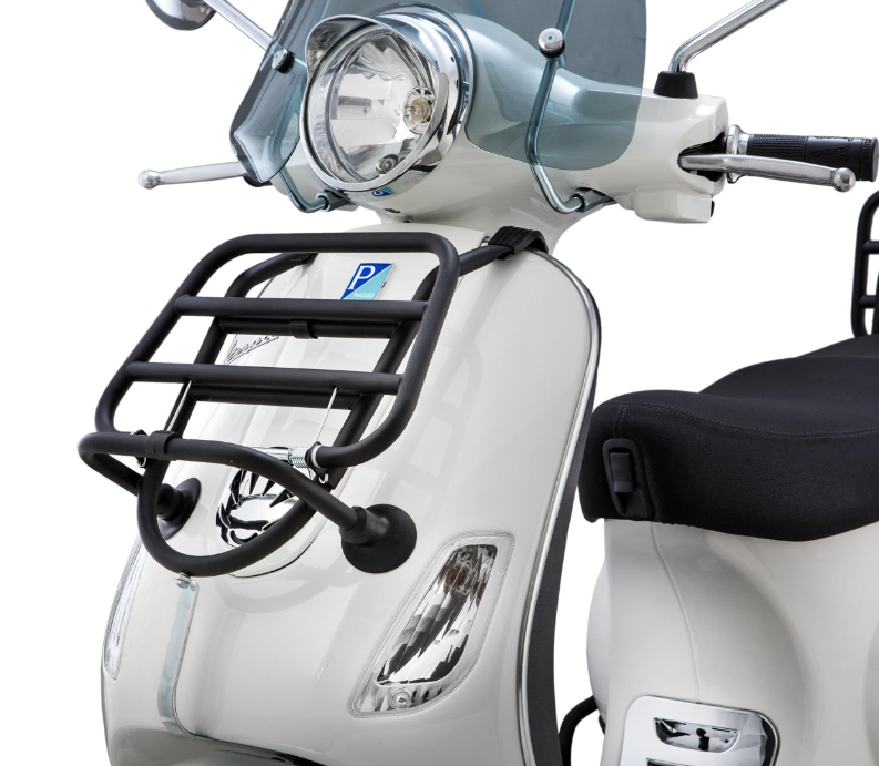 Luggage rack front for Vespa LX /LXV /S 50-150cc, foldable, black