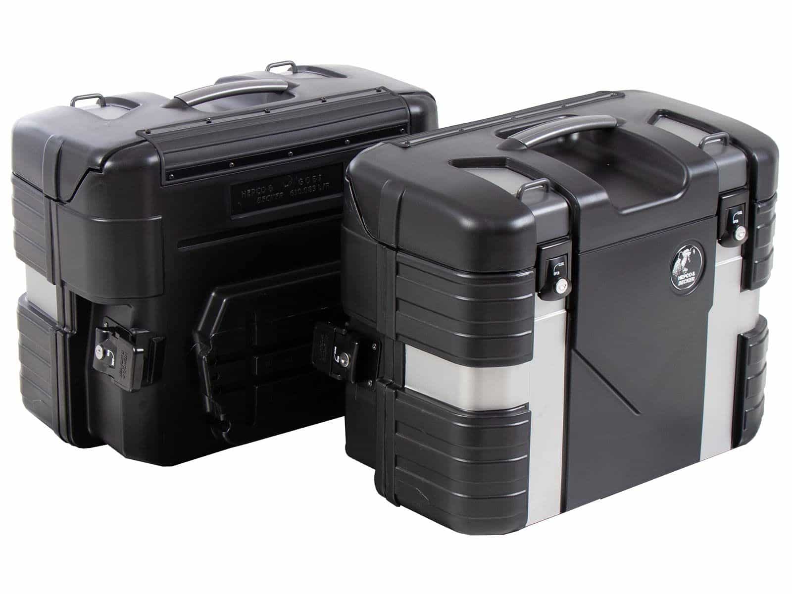 Gobi side case set Black Edition incl. luggage hooks Hepco & Becker