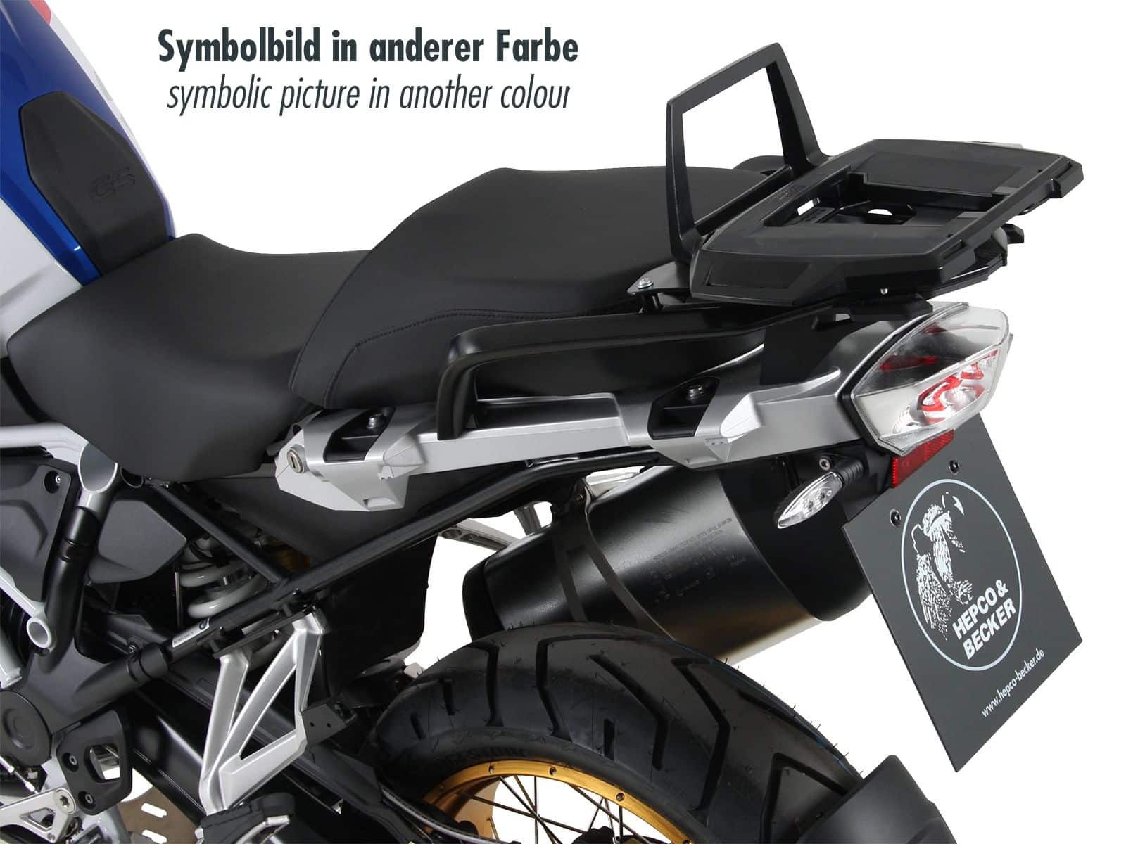 Alurack top case carrier silver for BMW R 1200 GS LC (13-18) Hepco & Becker