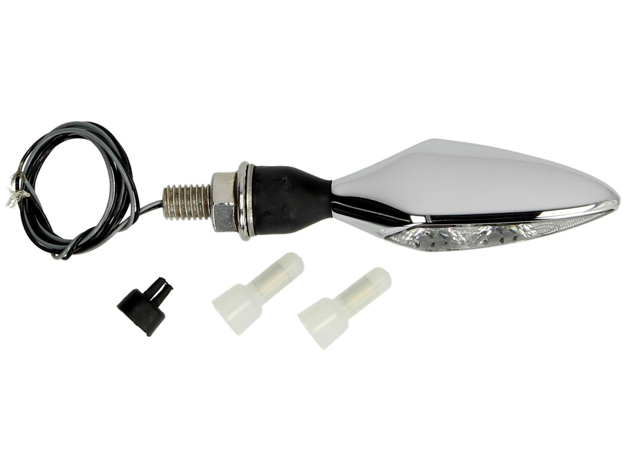 Kellermann turn signal, Rhombus Extreme, Alu, LED, VL/HR, 12 V, shiny chrome, M8x20, E-tested