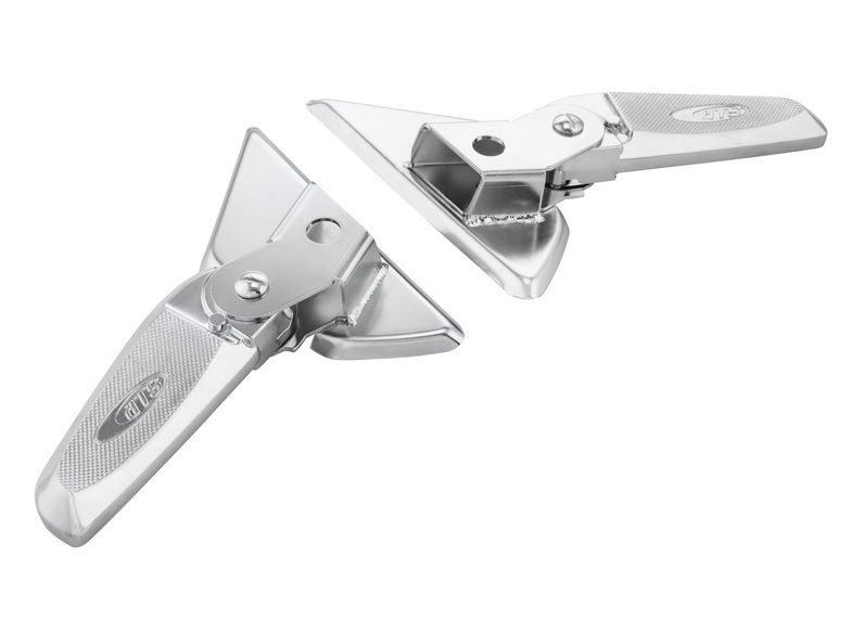 Footrests right and left for Vespa LX /LXV /S 50-150cc, chrome / chrome