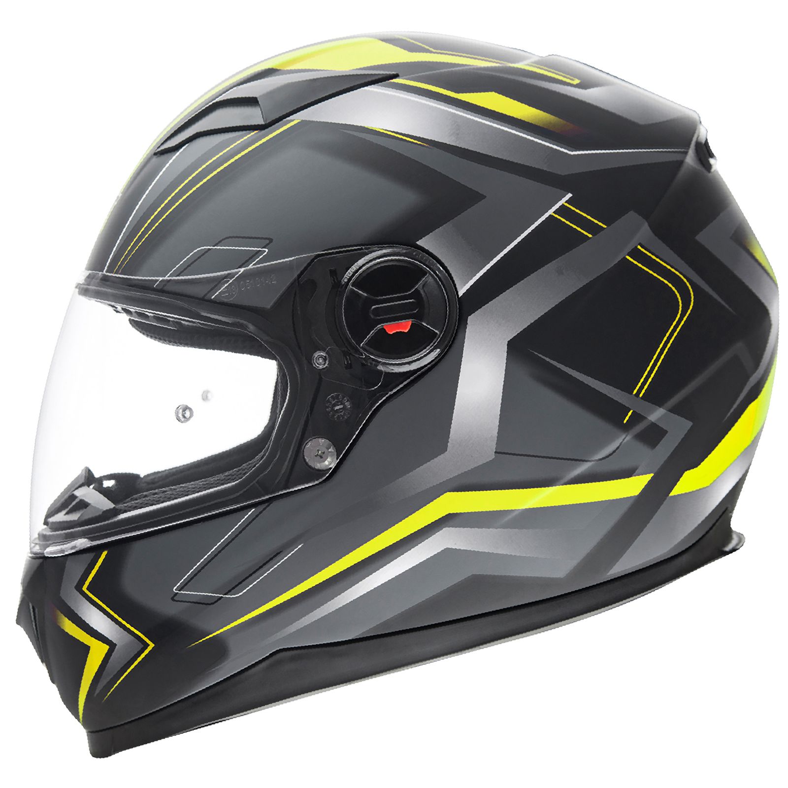 Germot full-face helmet GM 320, matt black / yellow