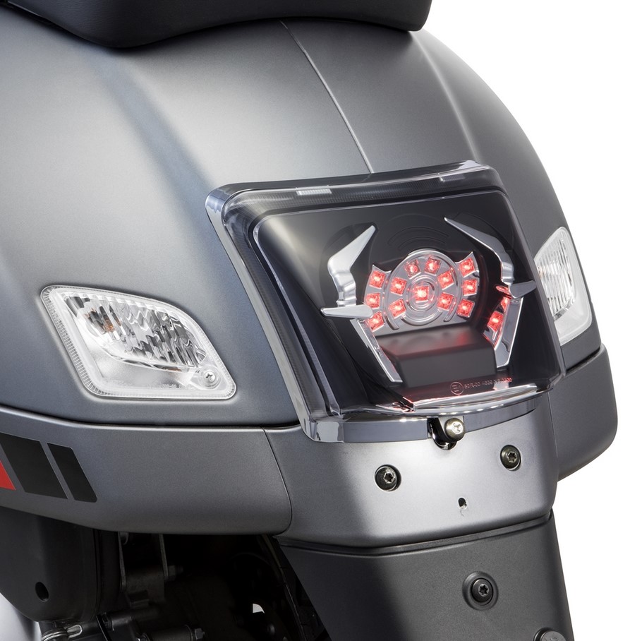 Frame taillight conversion for Vespa GTS/GTS Super/GTV 125-300cc ('14-'18), chrome