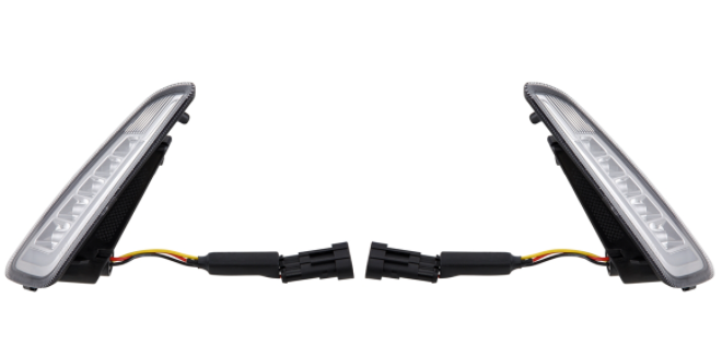 Turn signal kit front & rear for Vespa Primavera/Sprint 125-150cc 2T/4T AC, tinted