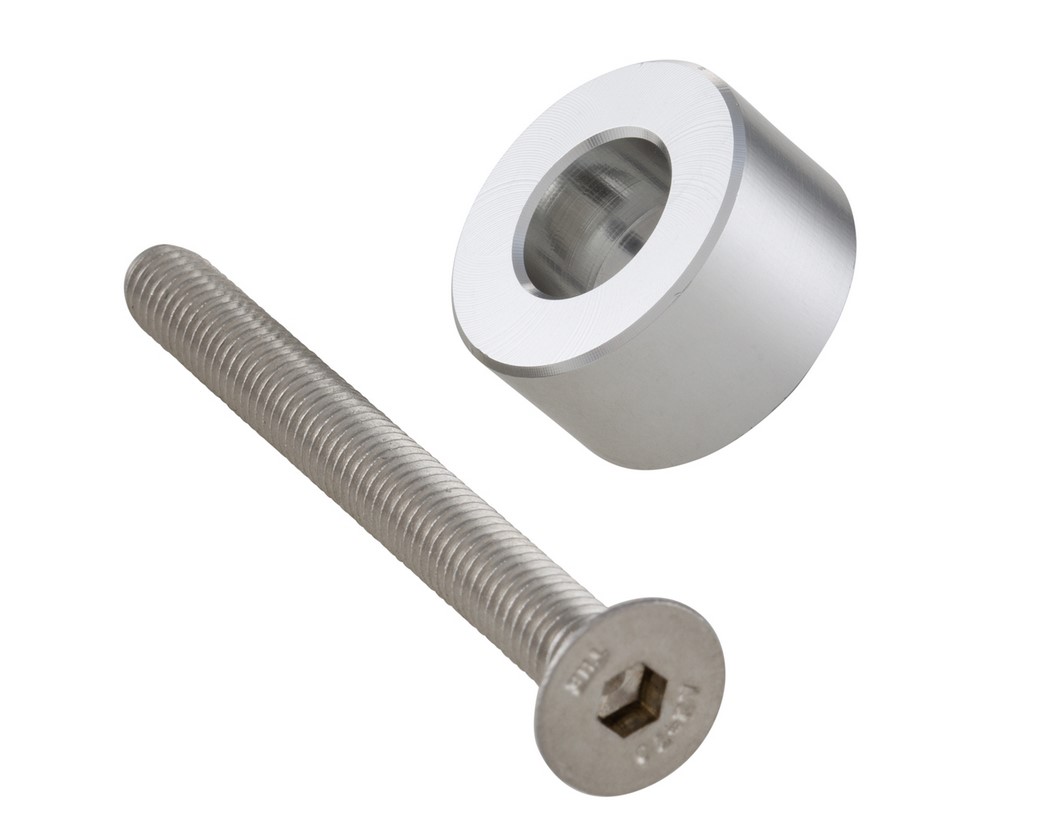 Mounting kit for handlebar end mirrors and standard handlebar end weights