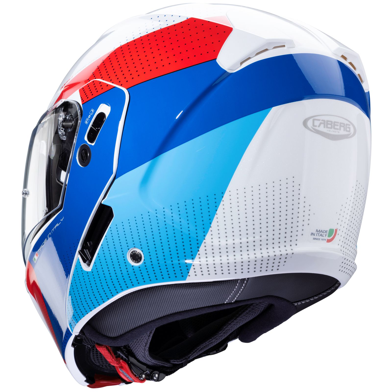 Caberg Helmet Horus Scout, white metallic / red-blue