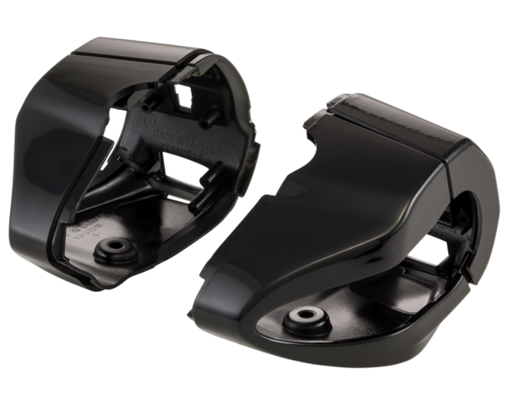Cover switch unit, right/left, front/rear for Vespa Primavera/Sprint, black glossy