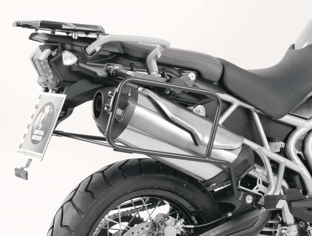 Alurack topcasecarrier, black for Triumph Tiger 800 / XC (2010-2014)