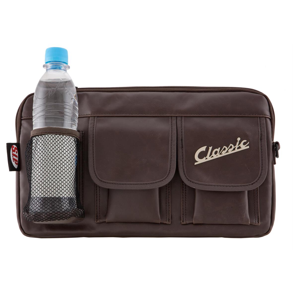 Bag "Classic" for luggage compartment / glove compartment Vespa - brown, imitation leather