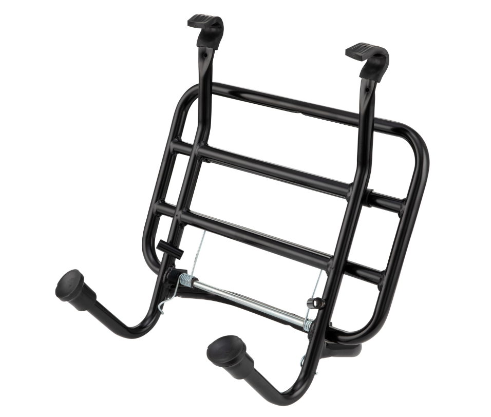 Luggage rack front for Vespa PX 80-200cc, foldable, black