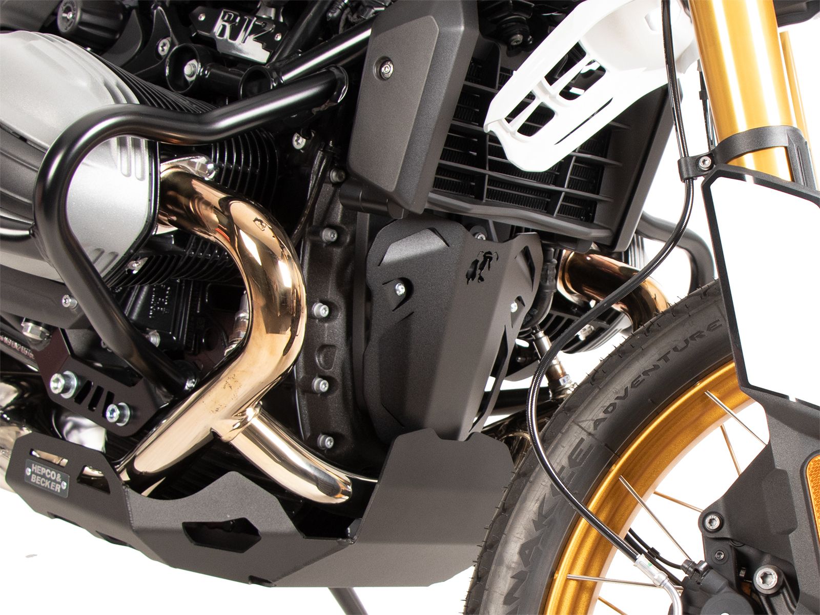 Additional plate extension engine guard blackfor BMW R 12 (24-) Hepco & Becker