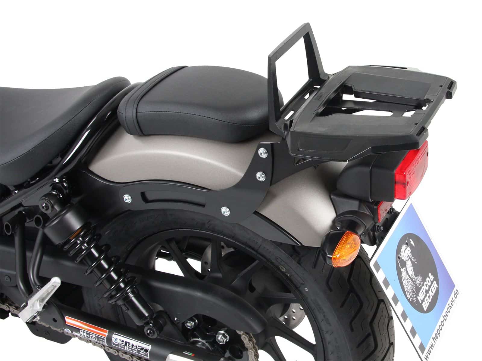 Alurack top case carrier black for Honda CMX 500 Rebel (17-) Hepco & Becker