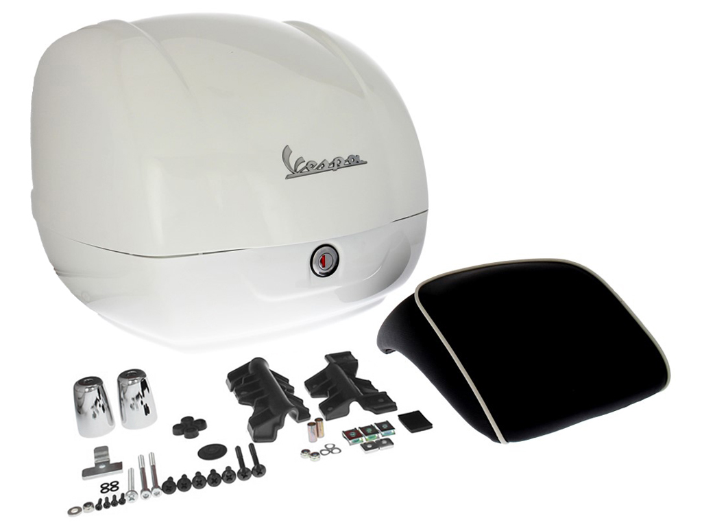 Original top case for Vespa GTS - white montebianco / innocenza 544 (from 2014)