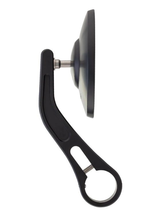 Handlebar end mirror for Vespa, left or right, round, black matt