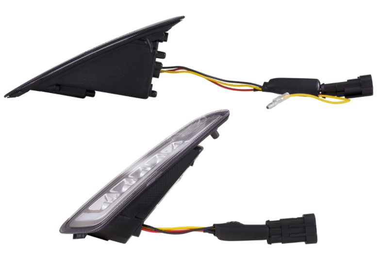 Turn signal kit front & rear for Vespa Primavera/Sprint 125-150cc 2T/4T AC, clear