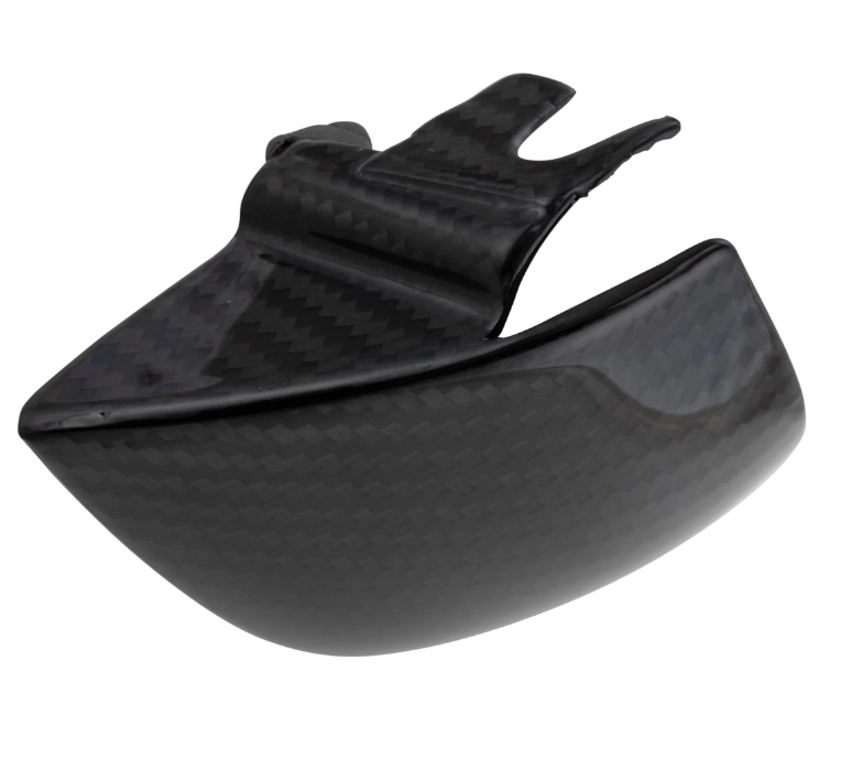 End piece underbody right for Vespa Primavera/Sprint 50-150cc 2T/4T AC, Carbon