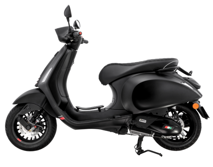 Connection piece mono slot leg shield black matt for Vespa Primavera/​Sprint 50-150ccm